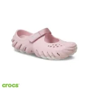 Crocs 卡駱馳 (女鞋) 波波瑪麗珍克駱格 Echo Mary Jane Clog-棉花糖色-211996-685