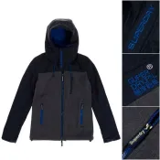 DryDog 跩狗嚴選 跩狗嚴選 極度乾燥 Superdry Polar Trekker 連帽 刷毛 太空棉 彈性材質 風衣 外套 拼色 黑灰 藍 深藍