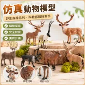 🌈仿真動物模型 野生森林兒童科教認知藏羚羊梅花鹿裝飾 公仔 迷你 手辦 玩具