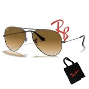 【RayBan 雷朋】經典飛官款太陽眼鏡 RB3025 004/51 58mm 鐵灰框漸層茶鏡片 公司貨(搭贈RAY BAN托特包)