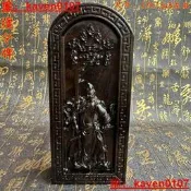 【風行嚴選】道令牌 浮彫黑檀木關聖帝君令牌 道用品 棗木令牌武財神關公像