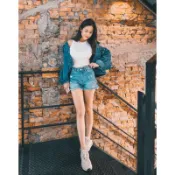 someone jeans 辣辣割破高腰短褲 原價790(S~XL) A9017711Ti09