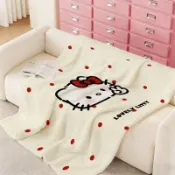 ✨臺灣出貨✨可愛Kitty法蘭絨毛毯宿舍臥室凱蒂貓午休蓋毯辦公室空調蓋毯沙發毯 針織毯 純棉 棉被 法蘭絨空調毯