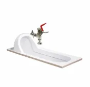 Homebox 好博家 online Store Derek二段加長省水腳踏沖水凡而蹲式馬桶純白/C206-14