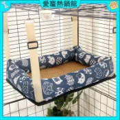 ✨愛寵✨貓吊床夏季吊籃寵物床 貓籠子內用懸掛式鞦韆吊窩 貓咪兔子掛窩 夏天透氣寵物窩 臺灣出貨🌈✨
