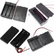 14500電池盒3號電池盒 1/2/3/4/5/6/8/10節 AA 三號 有蓋 帶開關 並排帶線 A1