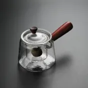 協貿國際日用品生活10館 小青柑玻璃茶壺公道杯組合茶漏一體茶水分離泡茶公杯木柄側把茶具