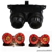 適用YAMAHA BWS125 BWS-X燻黑剎車尾燈 BWS後尾燈總成方向燈蜂窩BWSX剎車燈