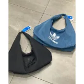 (店+)【adidas 愛迪達】Adidas Originals logo 大容量 雲朵包 肩背包 小錢包 牛仔黑 牛仔藍