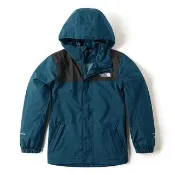 【The North Face】童/女 輕量防水透氣連帽休閒外套.防風夾克.機能性風衣.風雨衣(8A48-DIR 莊園藍)