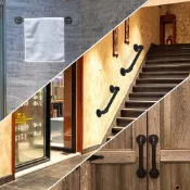 (店+)CBX-JE “附螺絲“ 美式復古 黑色 白色 原色 工業風門把 4分管 復古Loft 穀倉門拉手 復古把手 水管門把