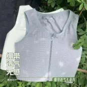 束胸 拉鍊 排扣 魔鬼氈款 運動束胸 束衣 大尺碼束胸 束胸內衣大胸顯小無感繃帶拉鍊女中性les帥t夏季冰絲運動透氣背心