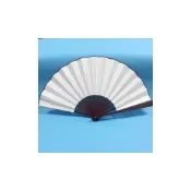 (店+)大仿古空白裐扇子 雙面空白高級絹布扇子/一支入  白布面 長33cm 空白布扇子-5526
