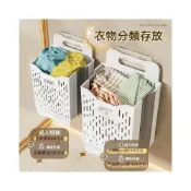 (店+)壁掛式摺疊髒衣籃 大容量洗衣籃 內衣褲衣物收納籃 家用浴室髒衣簍 臥室摺疊置物籃 衛生間摺疊衣物籃 洗衣筐