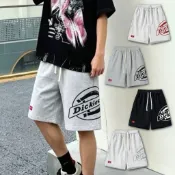 YF代購✨Dickies 高磅數 印花棉褲 鬆緊短褲 寬鬆百搭 男女短褲 高級五分褲 休閒運動褲 日常短褲 正版代購
