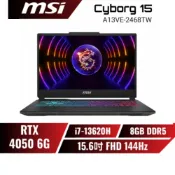 升級✨MSI微星 Cyborg 15 A13VE-2468TW 電競筆電/i7-13620H/RTX4050/15.6吋