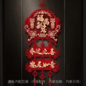 ✨可開發票 爆款#喬遷之喜裝飾大門福字掛件新房搬傢入宅儀式喬遷新居佈置用品繁星#免運費