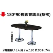 文具通OA物流網 【文具通】180*90橢圓會議桌(胡桃)【APP滿額下單10%點數(單一帳號最高1000點)】9/30止