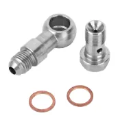 [商城] GT2871 GT3071R M11x1.0 至 4AN 渦輪供油 1.0mm 限流器低碳鋼接頭