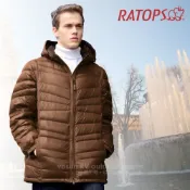 【瑞多仕-RATOPS】男 款20丹超輕羽絨衣.羽絨外套.保暖外套.雪衣/防風.防潑水.透氣.保暖_咖啡色_RAD356