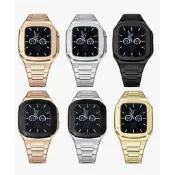 Apple Watch 【44mm錶帶 改裝橡樹AP不銹鋼表殼表帶金屬保護殼未附拆裝工具】- S6/S5/S4/SE皆可