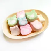 (店+)蜜意坊 五彩熊棉花糖 1000g 原封裝 雪Q餅 冰淇淋裝飾 牛軋糖【嘻饈仔現貨】