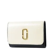 【HOTAI購】【MARC JACOBS】 專櫃款 十字紋防刮釦式鑰匙包-白色