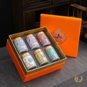 全球選品1館 生活百貨 ✬琺瑯彩陶瓷茶葉罐迷你小號花茶乾果密封罐家用儲物罐旅行可攜式茶