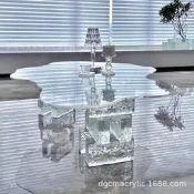 48h出貨丶亞克力雲朵桌咖啡桌水晶磚茶几簡約設計感透明亞克力玻璃磚茶几