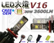 ⚡R+R⚡LED 大燈 V16+ 30W 3600LM BWSR 彪虎 地瓜 魚眼頭燈 車燈H1 H3 H11 9006