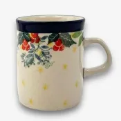 【SOLO 波蘭陶】波蘭製 CA 波蘭陶 150ML 馬克杯 紅果花圈系列 CERAMIKA ARTYSTYCZNA