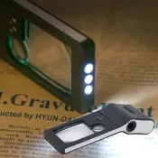 多功能便攜led放大鏡(隨身 手持 成像清晰 LED柔光照明 驗鈔燈 顯微鏡 珠寶鑑定 老花放大鏡 老人 閱讀)