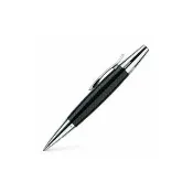 【Faber-Castell】輝柏 E-MOTION系列 鑲木紋黑色筆桿 旋轉原子筆 /支 148351