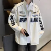 美式皮衣外套男 春季街頭飛行員機車賽車服hiphop潮牌美式痞帥夾克
