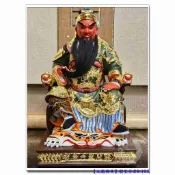 【九龍佛具】文關公閱春秋 關聖帝君 恩主公 關雲長(高級樟木8吋8高)佛像佛桌神桌佛櫥神明彩聯對佛聯公媽龕批發@台北板橋