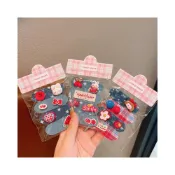 (店+)Hana飾集 可愛牛仔布藝塗鴉瀏海貼 碎髮瀏海貼 兒童瀏海貼 魔鬼氈瀏海貼