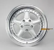 【田中輪胎館 】BMW專用類AC 17吋前後配深唇大凹鋁圈 5X120 9J ET27 / 10J ET27 銀車邊