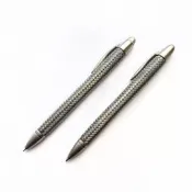 Graf von Faber - Castell 輝柏 金屬編織對筆 | 德國 銀色 收藏