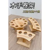 【食在安心】木手卷架 日式手卷架 手捲架 一洞 三洞 五洞 十洞 日本料理手卷 吧檯架 甜筒架 日式餐具 木頭製品