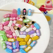 甜美百搭雙面LOVE小愛心字牌diy手作手鍊項鍊髮飾飾品配件小串珠