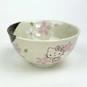 真愛日本 凱蒂貓 kitty 和風櫻花 日本製 美濃燒 陶器茶碗 陶瓷碗 飯碗 湯碗 茶碗 碗 餐具