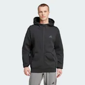 ADIDAS 愛迪達 阿迪達斯 吸濕排汗 訓練 夾克 男運動外套-黑色 D4T FULL-ZIP HO-IY1131