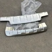 台灣現貨保時捷 Porsche Cayenne 前后杠不銹鋼護板 07-10款Cayenne 加裝護板 前后杠下護板