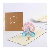 【Paper Play】萬用卡片-3D立體紙雕幸福摩天輪造型卡片 告白卡片 情人節卡片 生日卡片 祝福卡片(萬用卡片)