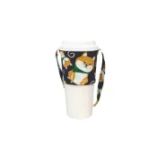 (店+)【JOEKI】棉麻超Q柴犬杯套棉麻超Q柴犬杯套 飲料杯套 環保提袋 飲料袋 環保袋 提帶 收納 杯套
