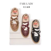 FAIR LADY 軟實力 復古撞色真皮德訓鞋 咖豹色 酷黑色 勃根地色 (503104) 休閒鞋 厚底鞋 德訓鞋 女鞋
