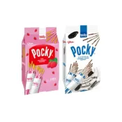 (店+)【Glico 格力高】Glico 固力果 Pocky 百奇 巧克力棒 牛奶餅乾棒分享包/草莓棒分享包 9袋入
