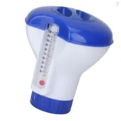 皂液器浮動游泳池化學氯分配器帶溫度計片劑皂液器泵淋浴
