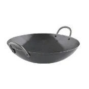 雙耳中華炒鍋 30cmx1.2mm 日本製 中華鍋 中華炒鍋 鐵鍋 雙耳鍋(平輸品)