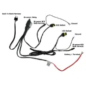 1對2 雙HID汽車大燈霧燈強化線組 H4-880/881-H8-H9-H11-9005-9006-HID-電瓶